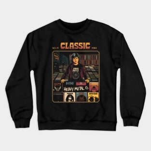 Vinyl record store "Metalhead Archaeology" Crewneck Sweatshirt
